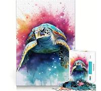 Sea Turtle Tortoise 1000 Piece Jigsaw Puzzles for Teenagers Mind Challenge Toy Quiet Hobby Precise Cut Seasonal Gift (38x52cm)