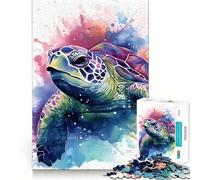 Sea Turtle Tortoise 1000 Pieces Jigsaw Puzzles for Adults Memory Boost Home Pastime Image Assembly Wall Art Decor (38x26cm)