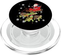 Sea Turtle Tortoise Christmas Santa Sleigh PopSockets PopGrip for MagSafe