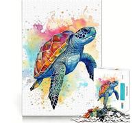 Sea Turtle Tortoise for Adults 1000 Piece Jigsaw Puzzle Mind Exercise Toy Family Joy Precision Cut Lovely Gift (38x26cm)