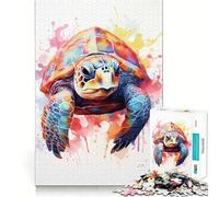Sea Turtle Tortoise Jigsaw Puzzle 1000 Piece for Teenagers Logic Train Toy Light Relax Smooth Cut Wall Art Decor (38x52cm)