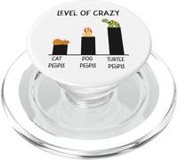 Sea Turtle Tortoise Level Of Crazy Cat People Dog People PopSockets PopGrip for MagSafe