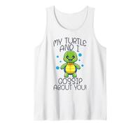 Sea Turtle Tortoise My Turtle and I Gossip About You! Tank Top