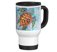 Sea Turtle Travel Mug with Handle Unique Travel Mugs for Men Coffee Cup for Mom Dad Friends Christmas Presents