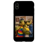 Sea Turtle Two Moms Life Selfie Mother's Day Queer Mom Pride Case for iPhone XS Max