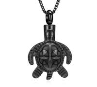 Sea Turtle Urn Necklace for Ashes for Women/Men Cremation Jewelry Memorial Jewelry Urn Locket Pendant Gifts, Stainless Steel, No Gemstone