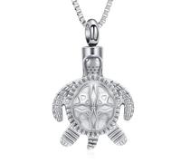 Sea Turtle Urn Necklace for Ashes for Women/Men Cremation Jewelry Memorial Jewelry Urn Locket Pendant Gifts, Stainless Steel, No Gemstone