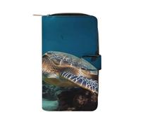 Sea Turtle Wallet Multifunctional Wallets for Men Compact Wallet Purse Passport Bag