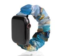Sea Turtle Watch Band Compatible with Apple Watch Elastic Scrunchie Watch Strap Replacement Wristband