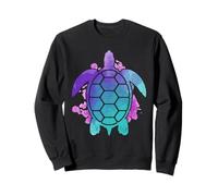 Sea Turtle Watercolor Art - Scuba Diving Ocean Animal Gift Sweatshirt