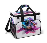 Sea Turtle with A Psychedelic Shell Camping Cooler Bags Insulated Beach Cooler Portable Leak Proof Camping Cooler with Shoulder Strap