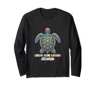 Sea Turtle with Mexican Patterns Cabo San Lucas Vacation Long Sleeve T-Shirt