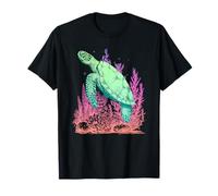 Sea Turtle with Tropical Coral Reef Ocean Vibes T-Shirt