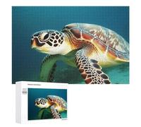 Sea Turtle Wooden Puzzles for Adults 1000 PCS Unique Shape Puzzles Wall Art Home Decor for Puzzle Lovers, Family, Friend Creative Gift Toys