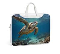 Sea Turtle1 Printed Leather Shoulder Messenger Bag Briefcase for Men Women Travel Business Office Hangbag Laptop Pack Crossbody
