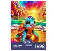 Sea Turtle1000Piece JigsawPuzzlesMarine Life Turtle KidsforAdult Colourful LargePiecePuzzles Age12+byth EducationalGame Uncover The Puzzle 38x26cm/1000pcs