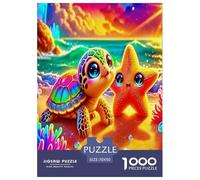 Sea Turtle1000Pieces JigsawPuzzleMarine Life Turtle KidsforAdult Colourful LargePiecePuzzles Age12+byth EducationalGames Brainteasing Adults Jigsaw Puzzle 70x50cm/1000pcs