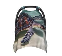 Sea Turtles Baby Car Seat Canopy Cover, Multi Use Breathable Nursing Breastfeeding Covers for Mom Soft Stroller Sun Shade Newborn Shower Gift