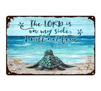 Sea Turtles Decor Vintage Metal Sign Turtle Inspirational Funny Tin Signs Summer Wall Decor For Garage Bathroom Living Room Man Cave Bar 20x30cm