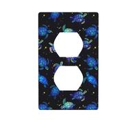 Sea Turtles Decorative Light Switch Cover Plate - 1-Gang Duplex Outlet Wall Plate, Modern Outlet Cover Faceplate for Bathroom, Kitchen, Home Décor, Vintage Switch Plate Covers