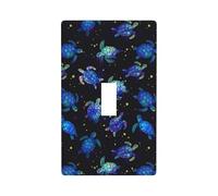 Sea Turtles Decorative Light Switch Cover Plate - 1 Gang Single Rocker Wall Plate, Modern Outlet Cover Faceplate for Bathroom, Kitchen, Home Décor, Vintage Switch Plate Covers