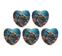 Sea Turtles Diamond Painting Car Air Freshener Hanging Incense Chips 5 Pack Automotive Scented Hanging Sheets for Car Home Auto Interior Decor Love Form,Gray-Style