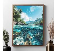 Sea Turtles Diamond Painting Kits for Adults, Diamond Art Ocean Pattern with Full Kit Accessories, 5D Round Full Drill Gem Art Paintings for Adults Beginners, Home Wall Decor, Gifts 70x95cm JPF M-8