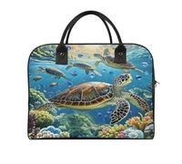 Sea Turtles Diamond Painting Laptop Tote Bag Casual Travel Handbag Multi Pocket Shoulder Bags for Work Travel