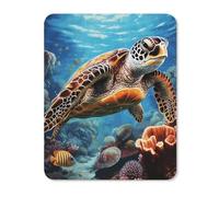 Sea Turtles Diamond Painting Mouse Pad, Non-Slip Mousepad, Stitched Edges Waterproof Vertical Version Mouse Mat with Cute Pattern for Gaming Work Computer Office 11.8"x9.8"