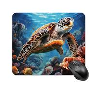 Sea Turtles Diamond Painting Mouse Pad Square Laptop Mouse Mat Cute Computer Mousepad Keyboard Pad Non-Slip Desk Pads for Gaming Office Work Home 25 * 30cm