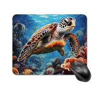 Sea Turtles Diamond Painting Mouse Pad Square Laptop Mouse Mat Cute Computer Mousepad Keyboard Pad Non-Slip Desk Pads for Gaming Office Work Home 20 * 25cm