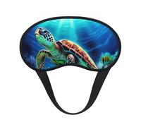 Sea Turtles Diamond Painting Sleep Mask for Side Sleeper, Blackout Eye Mask for Women Men, Zero Pressure Sleeping Masks Soft Breathable Eye Cover Comfortable Blindfold Eyeshade for Night Sleep