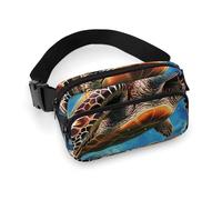 Sea Turtles Diamond Painting Waist Bag Fashion Fanny Bag with Adjustable Strap for Outdoor Workout Cycling Unisex, white, 20x13cm, Waist Bag