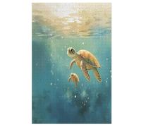 Sea Turtles Jigsaw Puzzles for Adults 1000 Pieces Puzzle Brain Teaser And Children Premium Quality Wooden 78×53cm