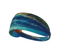 Sea Turtles Print Sports Headbands For Men Women, Moisture Wicking Sweat Band Elastic Wide Hair Bands,For Running, Cycling, Basketball, Gym Exercise, Football