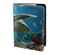 Sea Turtles Print Stylish Men Women 5.5 Inch Passport Travel Document Wallet For Secure Storag, Black, One Size