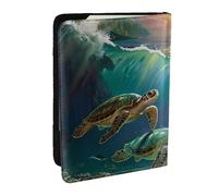 Sea Turtles Printed Passport Holder - 6.5 x 4.5 Inch RFID Blocking Travel Wallet,Stylish Passport Cover,Lightweight Document Organizer for Cards