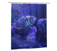 Sea turtles Shower Curtain 200 x 90 cm, Washable Waterproof Shower Curtains animal, Quick-Drying Bathroom Curtains with 12 Pcs Plastic Shower Curtain Hooks for Bathroom, Autumn Decor, Gifts for Women