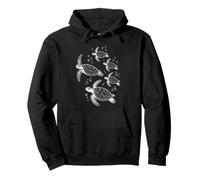 Sea Turtles Swimming Graphic Marine Life Ocean Aesthetic Pullover Hoodie