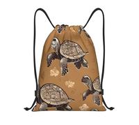 Sea Turtles Title: Lightweight Drawstring Duffel Bag â€“ Water-Resistant Foldable Gym Sack with Adjustable Shoulder Strap, Ideal for Sports, Yoga, Travel and School