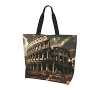 Sea under the Aurora Borealis Printed Women's Handbag Large Capacity Shoulder Bag Suitable for Shopping Work Travel and Gym, Remains of the Roman Colosseum, One Size