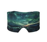 Sea Under The Aurora Borealis Unisex Side Sleeping Headband, Sleeping Eye Mask and Ear Muffs, (26.8 * 4.3 inches), Indoor and Outdoor Travel Yoga Adjustable Comfort Eye and Ear Muffs,