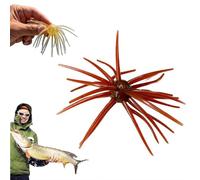 Sea Urchin Bait, Soft Simulation Sea Urchin Bait, Artificial Squirm Fuzzy Dice Fishings Soft Lure Baits Accessories, Effective Hook Baits for Trout Catfish Saltwater Casting Angling