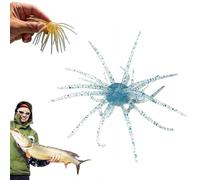 Sea Urchin Bait, Soft Simulation Sea Urchin Bait, Artificial Squirm Fuzzy Dice Fishings Soft Lure Baits Accessories, Effective Hook Baits for Trout Catfish Saltwater Casting Angling