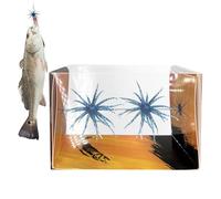Sea Urchin Bass Bait | 2 Pieces Floating Realistic Soft Silicone Fish Assembly - Cube Shape Fishing Lure | for Holiday Fishing at the Lake Flat Jigging Trolling Ejection Saltwater