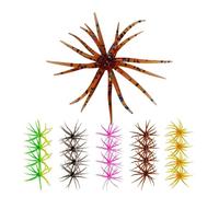 Sea Urchin Soft Bait 13 PCS Sea Urchin Worm Soft Fishing Lures 0.6g 2.3g Floating Dice Roe Baits Finesse Plastics For Trout Bass Crappie for Saltwater Freshwater(60mm-20PCS(5 colors))