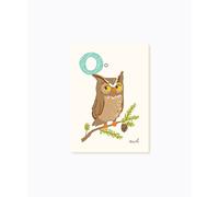 Sea Urchin Studio ABC Wall Art for Kids, O/Owl