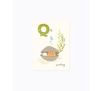 Sea Urchin Studio ABC Wall Art for Kids, Q/Quahog