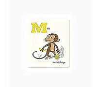 Sea Urchin Studio - M is for Monkey - ABC Alphabet Wall Art for Kids