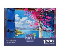 Sea View Outside The Window Puzzle 1000 Pieces Adults Teens Challenging Brain Teaser Fun Renowned Scenery Smooth Cut Sturdy Board 70x50cm/1000pcs